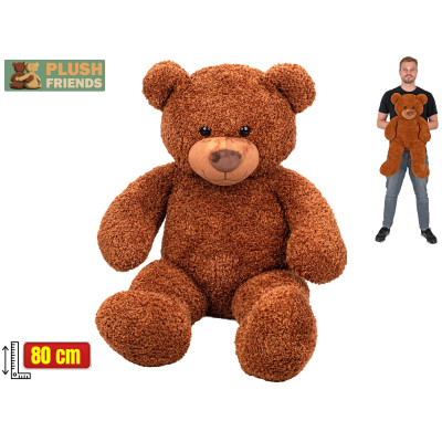 Plush Friends Medvěd plyšový 80 cm hnědý