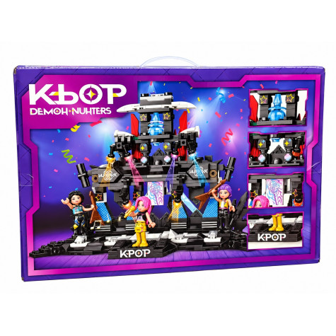 Stavebnice K-pop Huntrix hudební podium 412 ks ~ 2