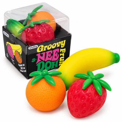 Schylling NeeDoh Groovy Fruit mačkací ovoce 3 ks ~ 1