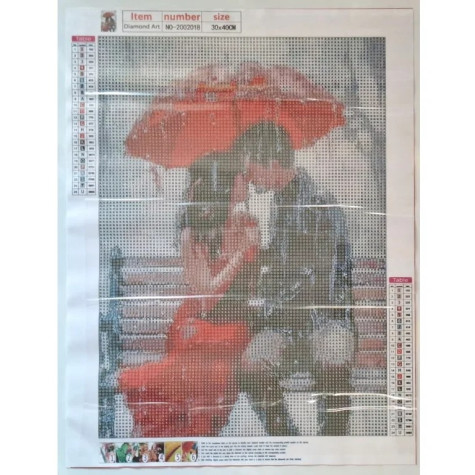 Norimpex Diamantový obrázek malování 30x40cm - Zamilovaný pár na lavičce ~ 2