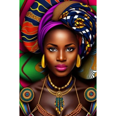 Norimpex Diamantový obrázek malování 30x40cm - Portrét afričanky