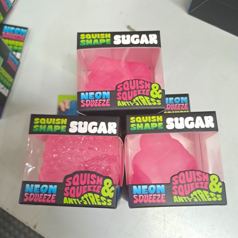 Neon Squeeze Kostka 1ks strečová tvary sugar 5cm mix druhů ~ 2