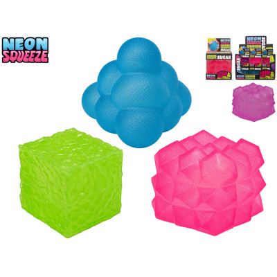 Neon Squeeze Kostka 1ks strečová tvary sugar 5cm mix druhů