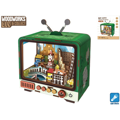 Woodworks DIY Dřevěné Benátky 118ks na baterie se světlem