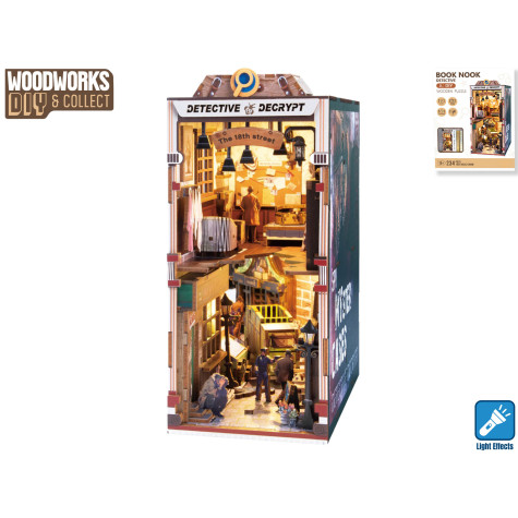 Woodworks DIY Dřevěná detektivka 231ks na baterie se světlem ~ 1