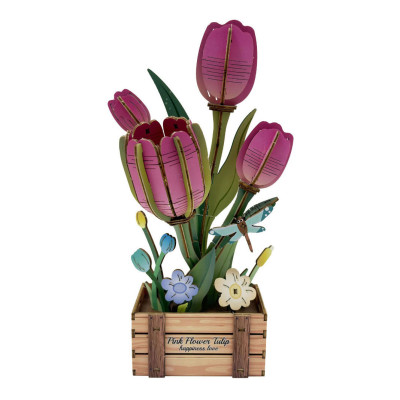 Woodworks DIY Dřevěná květina 75 dílků Tulipán