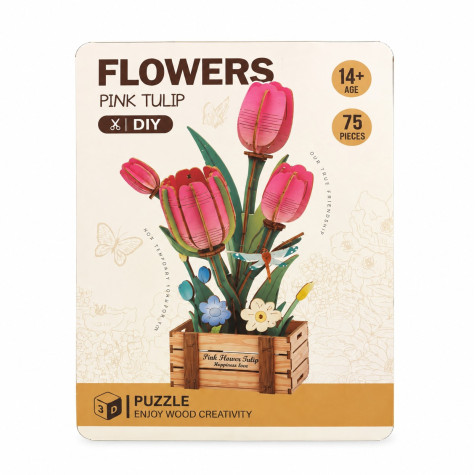 Woodworks DIY Dřevěná květina 75 dílků Tulipán ~ 2