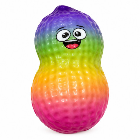 Peanut Squeeze RAINBOW duhový antistresový mačkací arašíd 10 cm ~ 2