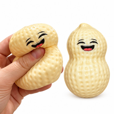 Peanut Squeeze HAPPY veselý antistresový mačkací arašíd 10 cm