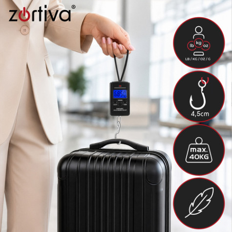 Cestovní digitální závěsná váha na zavazadla do 40 kg Zortiva 28069 ~ 2
