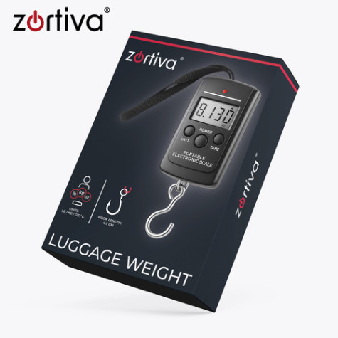 Cestovní digitální závěsná váha na zavazadla do 40 kg Zortiva 28069 ~ 8