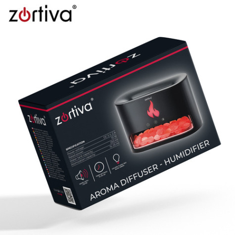 Aroma difuzér zvlhčovač vzduchu s kamínky černý Zortiva 28214 ~ 8