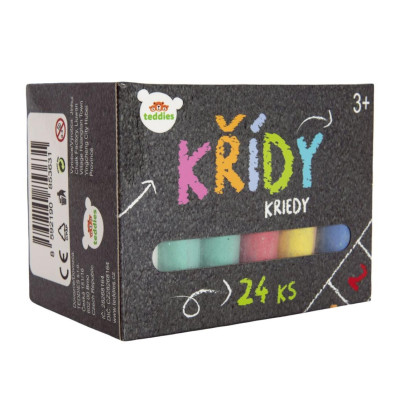 Teddies Křídy barevné chodníkové 24ks