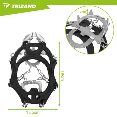 Nesmeky na boty kovové hroty 17mm vel. M 35-39 Trizand 28538 ~ 8