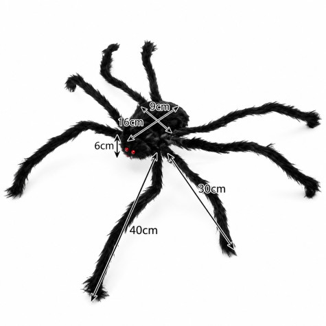 Gigantický pavouk černý dekorace 90 cm Malatec 21832 ~ 4