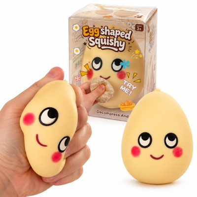 Crunchy Squishy EGG mačkací vejce s křupajícím efektem 7 cm