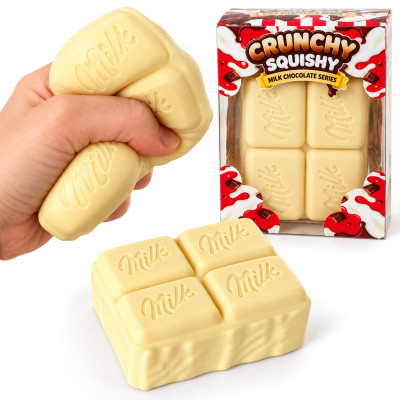 Crunchy Squishy CHOCO mačkací bílá čokoláda s křupajícím efektem 8 cm