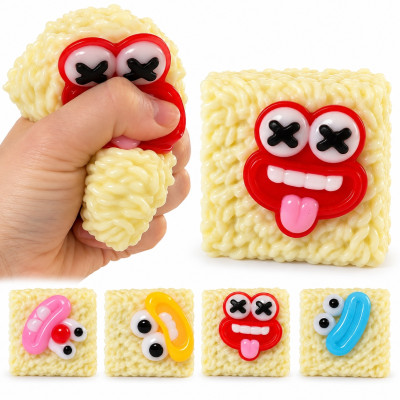 Crunchy Squishy NOODLES antistresové mačkací nudle s křupajícím efektem 7 cm