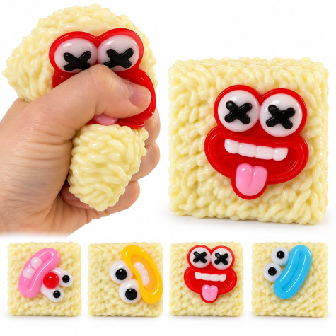 Crunchy Squishy NOODLES antistresové mačkací nudle s křupajícím efektem 7 cm ~ 1