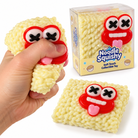 Crunchy Squishy NOODLES antistresové mačkací nudle s křupajícím efektem 7 cm ~ 2