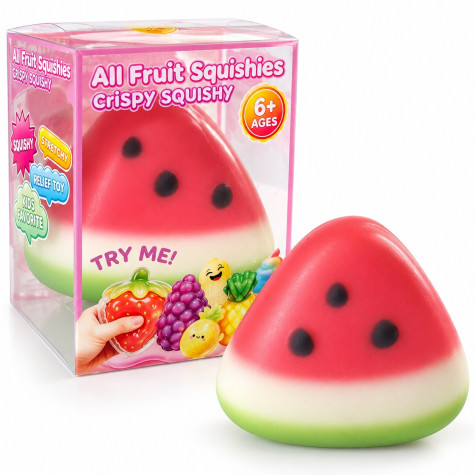 Crack It Squishy WATERMELON antistresový mačkací meloun v krustě 8 cm ~ 2