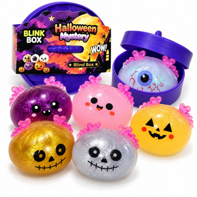 Squishy Dumpling HALLOWEEN s ouškama velký mačkací knedlíček 8,5 cm (Mystery box)
