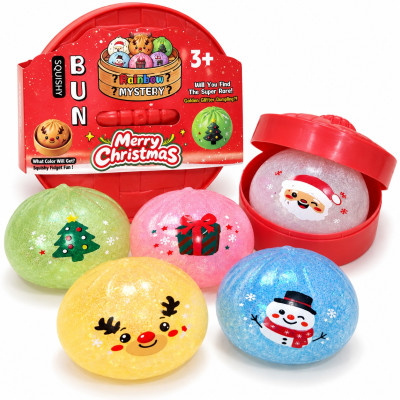 Squishy Dumpling CHRISTMAS velký Vánoční mačkací knedlíček 8,5 cm (Mystery box)