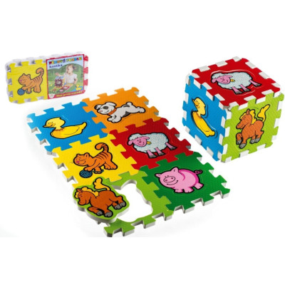 Teddies Pěnové puzzle Moje první zvířátka 15x15x1,2cm 6ks
