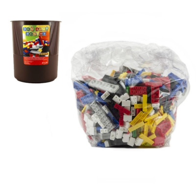 Stavebnice Cheva Koš Plný Kostek plast 2 kg v plastovém boxu