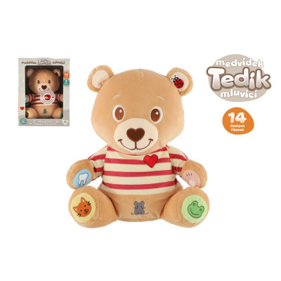 Teddies Medvěd Tedík česky mluvící plyš 22x25cm na baterie