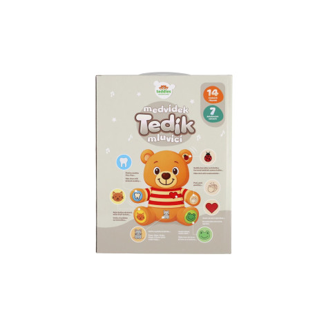 Teddies Medvěd Tedík česky mluvící plyš 22x25cm na baterie ~ 5