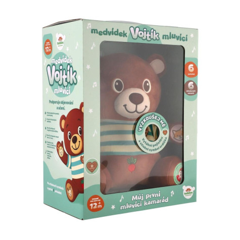 Teddies Medvěd Vojtík pohádkový česky mluvící plyš 22x23cm na baterie ~ 7