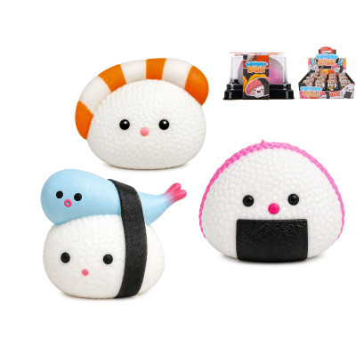 Squishy Sushi Kawaii sushi kamarádi 5 cm 3 ks v krabičce