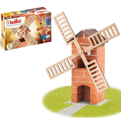 Stavebnice Teifoc Větrný mlýn 100ks v krabici 29x18x8cm