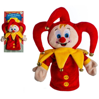 Teddies Kašpárek maňásek na ruku plyšový 27cm s rolničkami