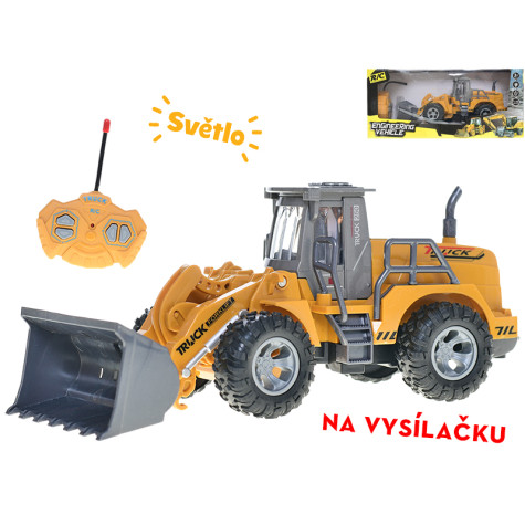 RC bagr nakladač 23cm 27MHz plná funkce na baterie se světlem ~ 2