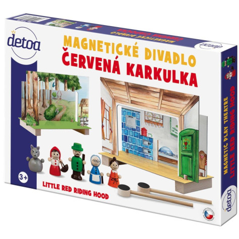 Detoa Divadlo Červená Karkulka magnetické dřevěné s figurkami ~ 1