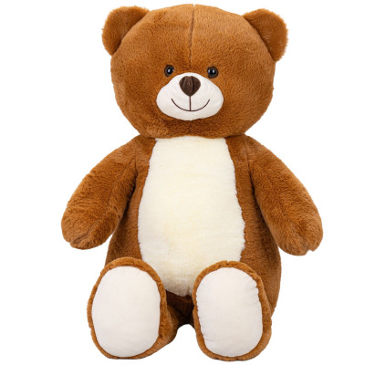 Plush Friends Medvěd plyšový 60 cm sedící hnědobílý
