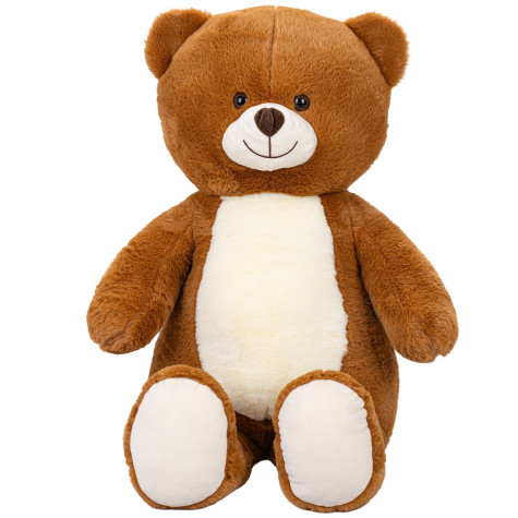 Plush Friends Medvěd plyšový 60 cm sedící hnědobílý ~ 1
