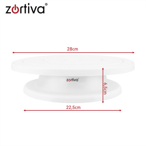 Otočný stojan na dort 28 cm + stěrky 3 ks Zortiva 28307 ~ 9