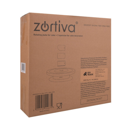 Otočný stojan na dort 28 cm + stěrky 3 ks Zortiva 28307 ~ 10