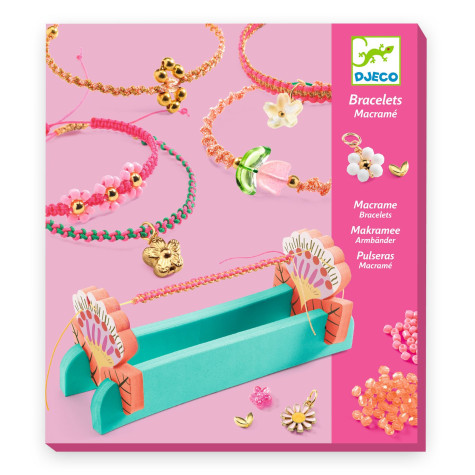 Djeco DIY Vyrob si sám Makramé náramky Pink ~ 1