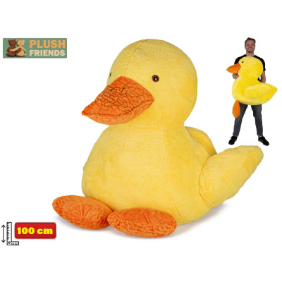 Mega plyšová kachna sedící Plush Friends 100 cm