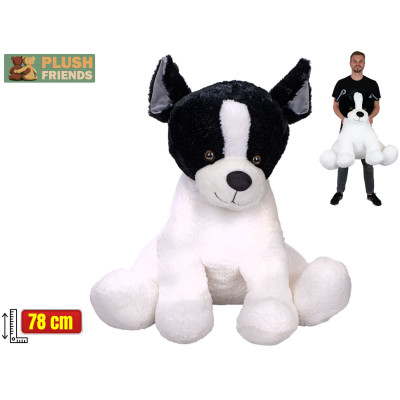 Plyšový francouzský buldoček sedící Plush Friends 78 cm