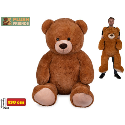 Mega plyšový medvěd tmavě hnědý 130 cm