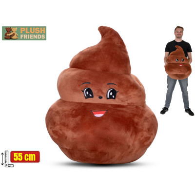 Plyšové hovínko s obličejem 55 cm