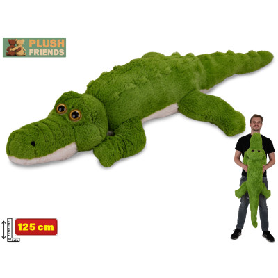 Mega plyšový krokodýl ležící 125 cm