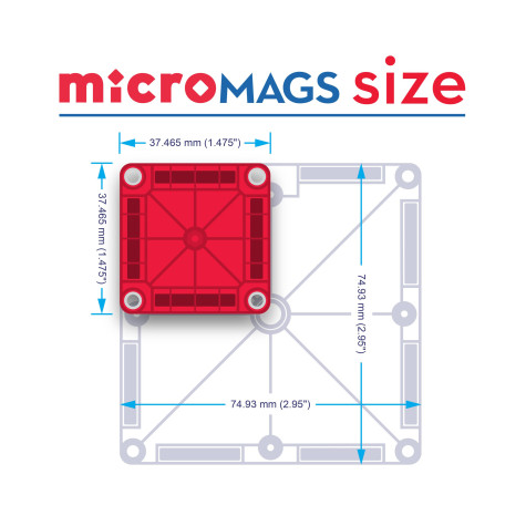 Magna-Tiles microMAGS Learn Letters 56 dílů ~ 9