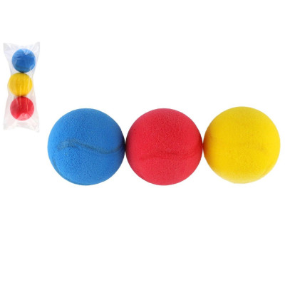 Soft míč na softtenis pěnový průměr 7cm 3ks