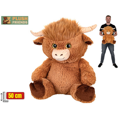 Plyšový Skotský náhorní skot highland cow sedící 50 cm